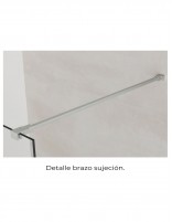 Mampara bañera níquel detalle