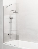 Mampara bañera níquel decorada