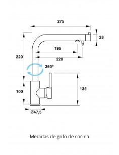 Grifo cocina cromo osmosis modelo OSLO de Aquassent 2