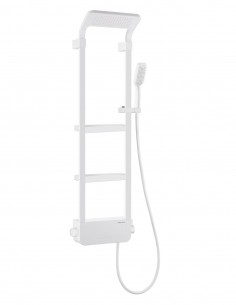 Columna ducha con estantes modelo ALBA blanca 2