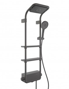 Columna ducha con repisas modelo KATA antracita 2