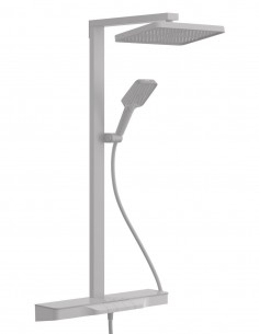 Columna blanca con repisa de cristal templado modelo ITALIA 2