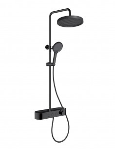 Grifería de ducha con repisa modelo MIKEL negra 2