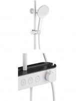 Grifería ducha con repisa detalle