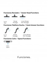 Barra de ducha con repisa funciones