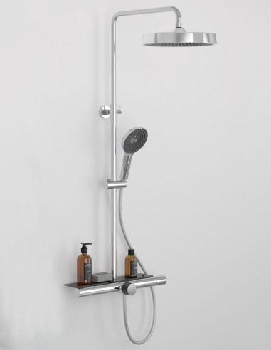 Barra ducha repisa modelo MILO cromo