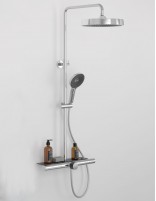 Barra ducha repisa modelo MILO cromo