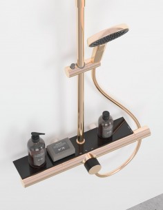 Barra ducha repisa oro rosa modelo MILO 2