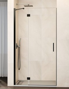 Mampara para ducha abatible titanio modelo GLASS de GME