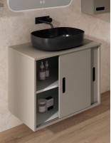 Mueble de baño con puertas correderas detalle