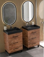 Mueble baño 3 cajones con espejo óvalo -  FUNY