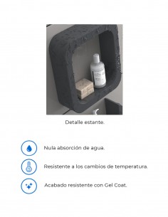 Estante de ducha en forma de O larga serie OHU 2