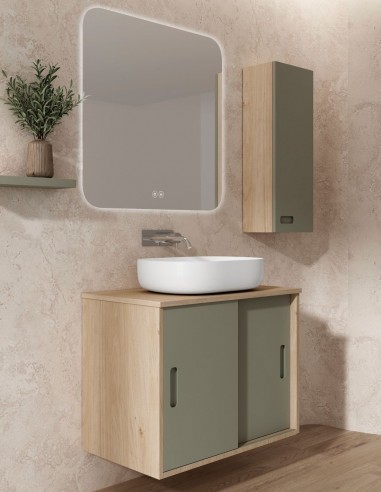 Mueble de baño con puertas correderas modelo GAUDÍ lavabo incluido de Socimobel