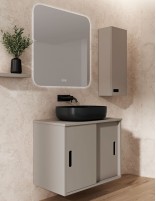 Conjunto de baño con puertas correderas modelo GAUDÍ lavabo incluido de Socimobel