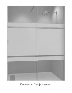 Mampara de ducha con puerta abatible modelo NYLA de Seviban 2