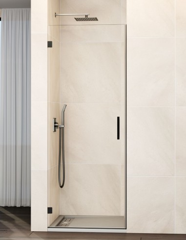 Mampara GLASS titanio modelo 1 puerta abatible GME