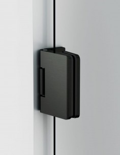 Mampara GLASS titanio modelo 1 puerta abatible GME 2