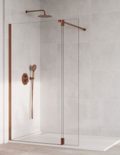 Mampara cobre fija y abatible modelo vidrio de 8 mm. SCREEN de GME