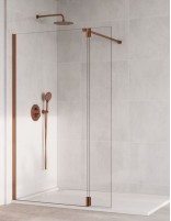 Mampara cobre fija y abatible modelo vidrio de 8 mm. SCREEN de GME