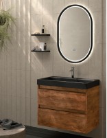 Mueble de baño con lavabo incluido - Espejo Óvalo LED OSUNA de Bathplus