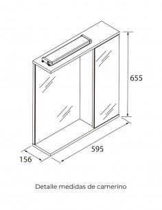 Espejo camerino baño 1 puerta - Loira de Salgar 2
