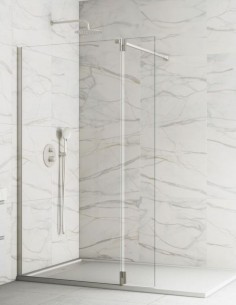 Mampara níquel fija y abatible modelo vidrio de 8 mm. SCREEN de GME