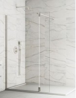 Mampara níquel fija y abatible modelo vidrio de 8 mm. SCREEN de GME