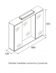 Espejo camerino baño 2 puerta cristal - Loira de Salgar 2