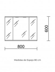 Espejo camerino baño 2 puerta blanco - Loira de Salgar 2