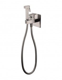 Grifo de bidé empotrado a pared cuadrado - níquel cepillado Orion de GME