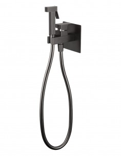 Grifo de bidé empotrado a pared cuadrado - titanio Orion de GME