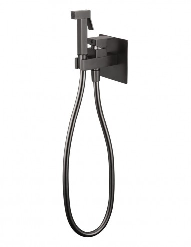 Grifo de bidé empotrado a pared cuadrado - titanio Orion de GME