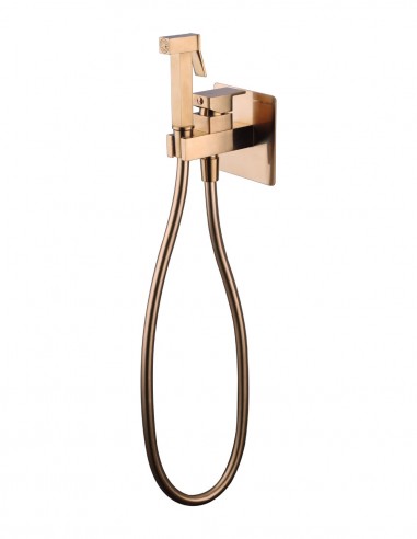 Grifo de bidé empotrado a pared cuadrado - cobre cepillado Orion de GME