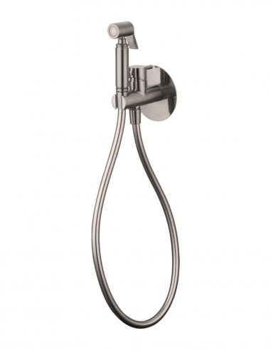 Grifo monomando empotrado para bidé níquel cepillado - Round GME