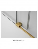 Mampara angular Basic dorada perfil inferior