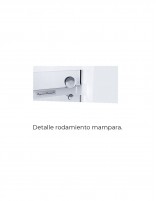 Mampara rectangula - corredera y fijo + lateral fijo CANDIL rodamiento