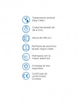 Certificaciones Mampara de ducha negro mate frontal 3 puertas correderas ESTRELLA - de Kassandra