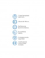 Datos Mampara ducha abatible negro - PIVOT 1 abatible + 1 fijo de Kassandra