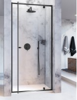 Mampara ducha abatible negro - PIVOT 1 abatible + 1 fijo de Kassandra