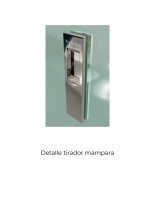 Detalle tirador cromo Mampara de ducha cromo1 fijo + 1 puerta corredera - SIENA de Kassandra