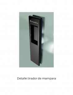 Mampara de ducha negra 1 fijo + 1 puerta corredera - SIENA de Kassandra 2