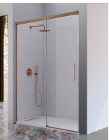 Mampara de ducha bronce 1 fijo + 1 puerta corredera - URBAN de Kassandra