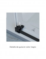Detalle guía Mampara de ducha negra 2 fijos + 2 puertas correderas - URBAN de Kassandra