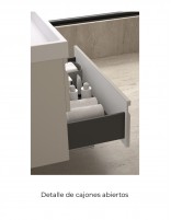 Detalle cajón Conjunto Mueble + Espejo Rectangular Liso - COIMBRA