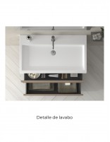 Detalle lavabo Conjunto Mueble + Espejo Rectangular Liso - COIMBRA