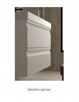 Detalle cajón Conjunto Mueble + Espejo Rectangular Liso - COIMBRA