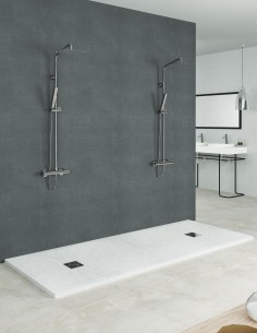 Plato ducha dos desagües modelo Bizona de Mundilite