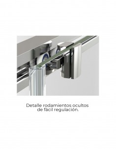 Mampara frontal 2 puertas centrales + 2 fijos - ducha oro Yaiza de Becrisa 2