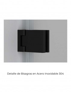 Mampara perfilería negra - 1 puerta abatible Zahara de Becrisa 2