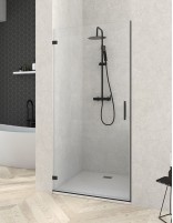 Mampara perfilería negra - 1 puerta abatible Zahara de Becrisa